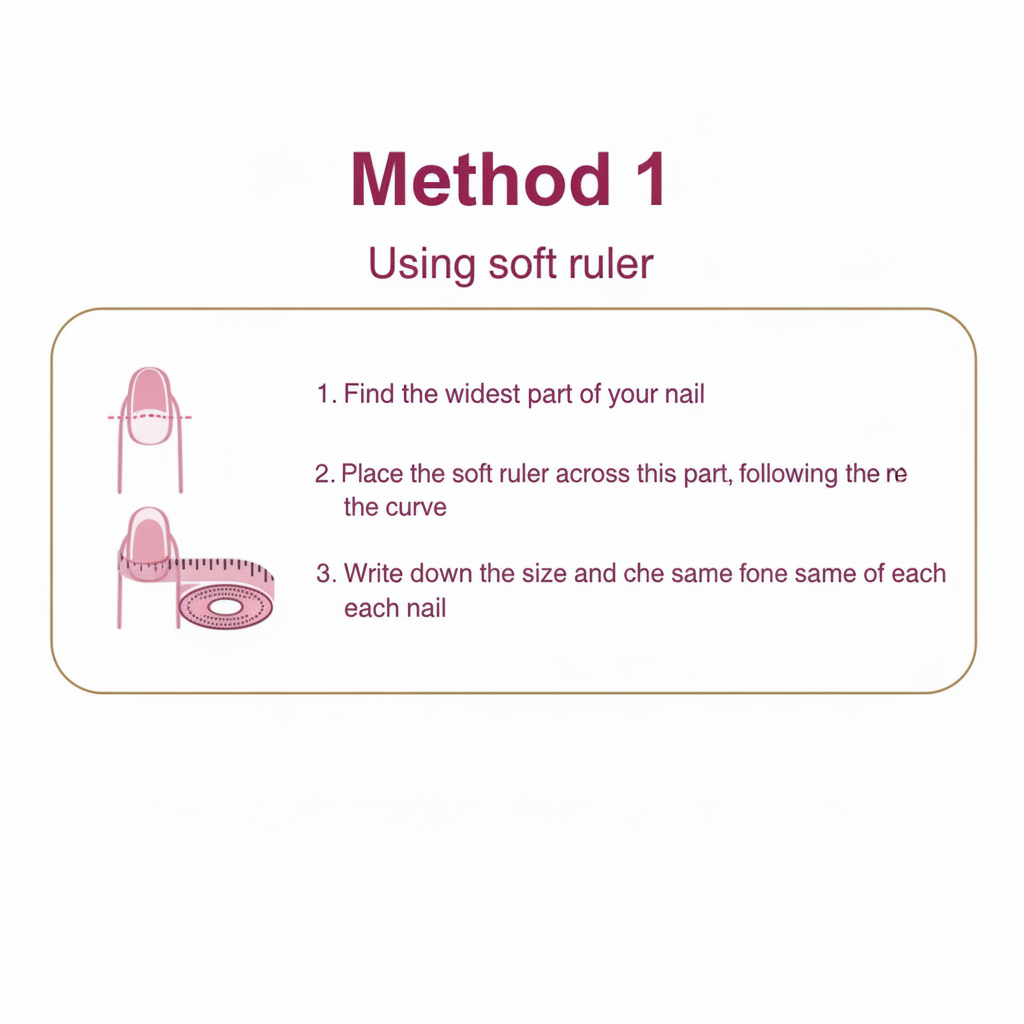 Instructions on how to measure nails to find the correct size for your press-on